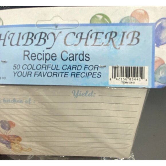 Chubby Cherub Recipe Cards 5x3 Lot of 2 Packs 50 Each Vintage NOS Home Cook Chef - Picture 9 of 13